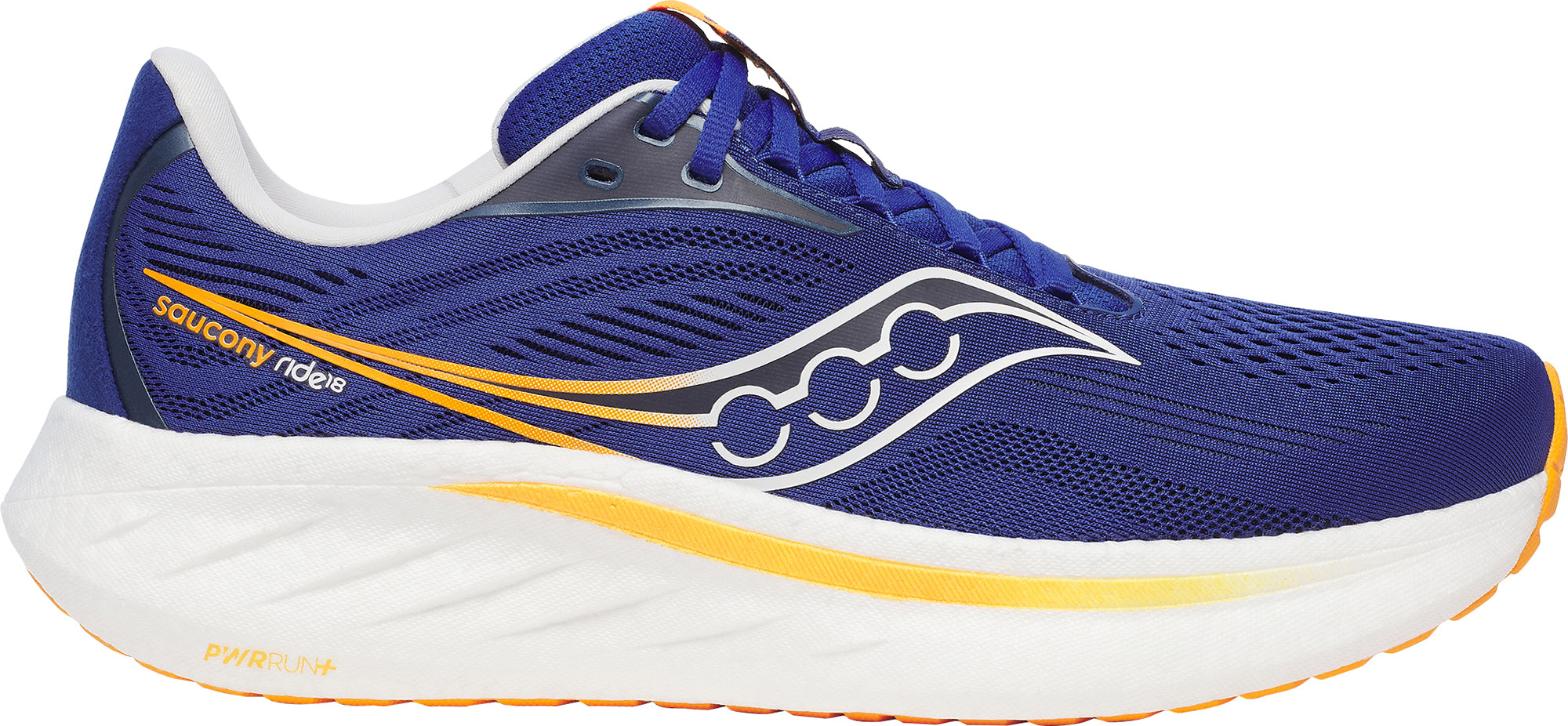 Saucony Ride 18 Mens Running Shoes Blue