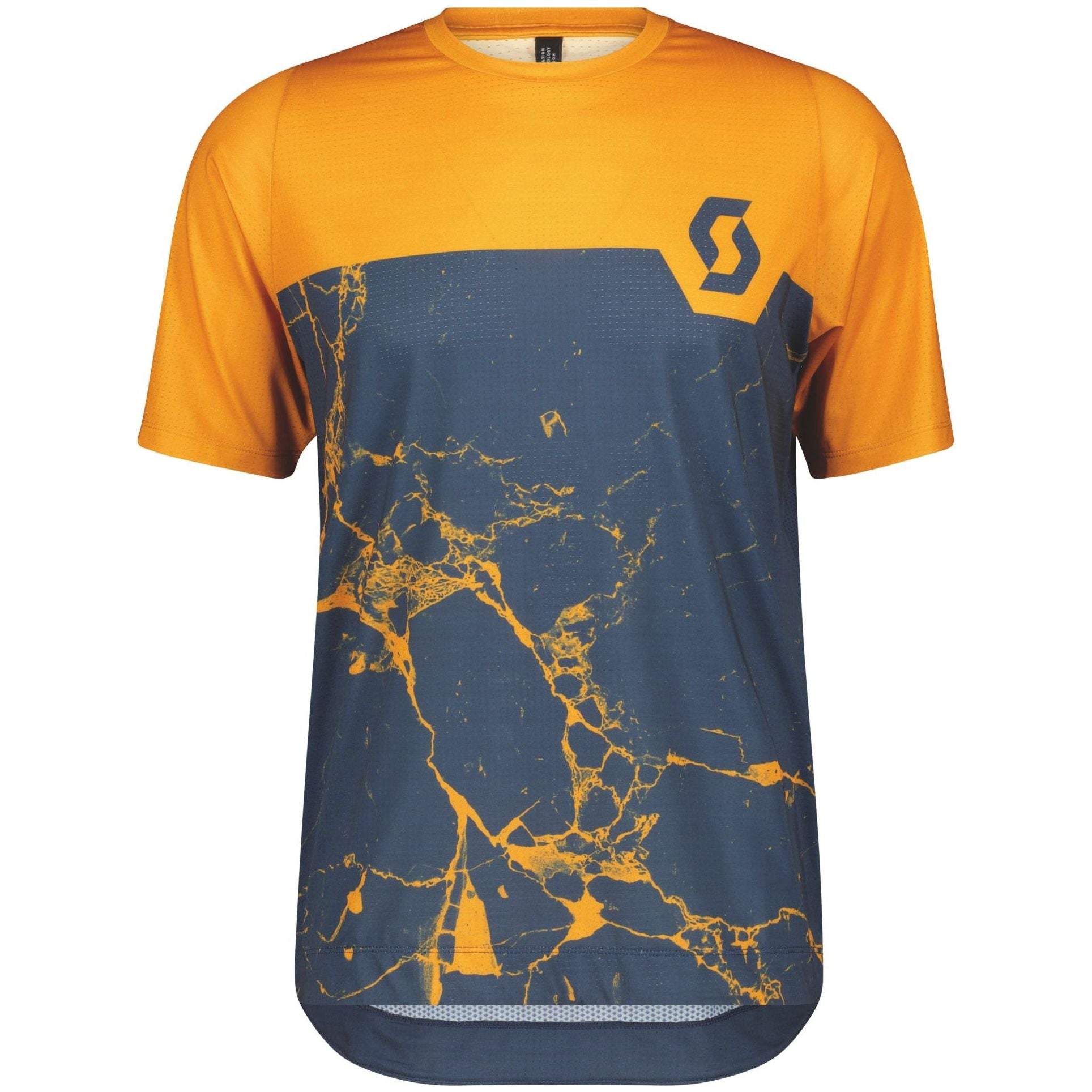 Scott Trail Vertic Pro Short Sleeve Mens Cycling Jersey Orange Start Fitness