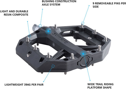 Shimano PD-GR400 Flat Pedals - Black