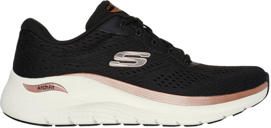 Skechers Arch Fit 2.0 Glow The Distance Womens Shoes - Black