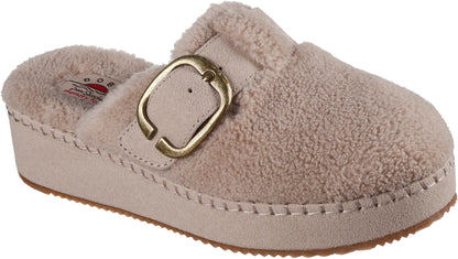 Skechers BOBS Rosey Rise Cuddle Kicks Womens Slippers - Cream