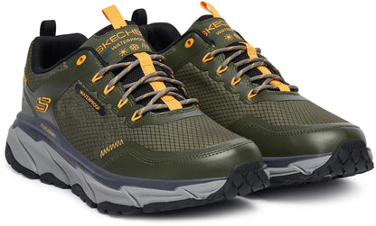 Skechers D'Lux Journey Slate Peak Waterproof Mens Walking Shoes - Green
