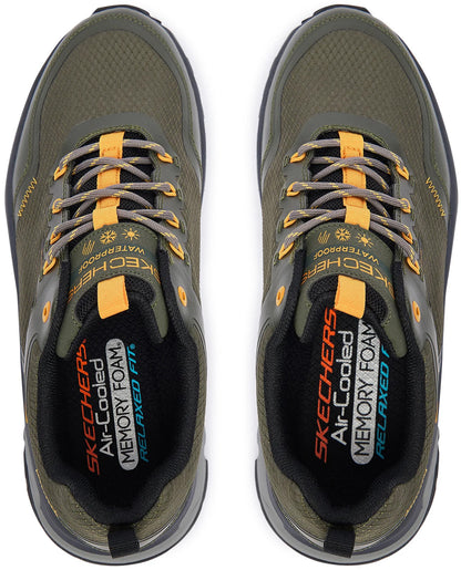 Skechers D'Lux Journey Slate Peak Waterproof Mens Walking Shoes - Green
