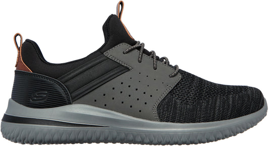 Skechers Delson 3.0 Cicada WIDE FIT Mens Shoes - Black