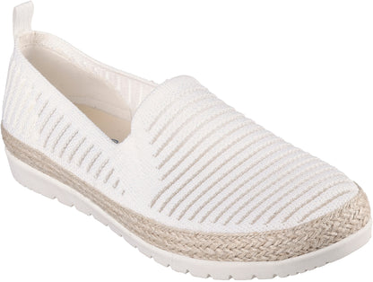 Skechers BOBS Flexpadrille Sparkling Sky Womens Shoes - White