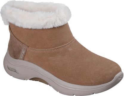 Skechers GO WALK Cozy Stride Womens Boots - Brown