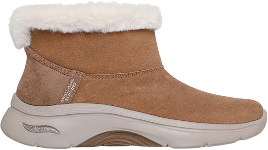 Skechers GO WALK Cozy Stride Womens Boots - Brown