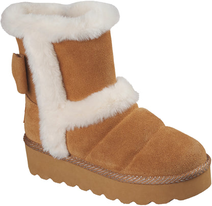 Skechers Glamslam Snow Drifter Junior Boots - Brown