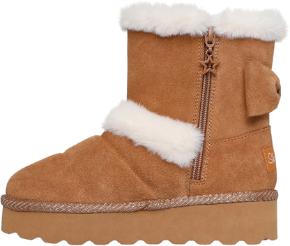 Skechers Glamslam Snow Drifter Junior Boots - Brown