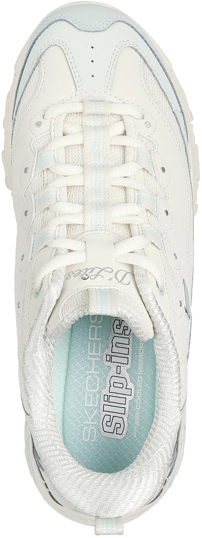 Skechers Sport D'Lites Smooth Nostalgia Womens Shoes - Cream