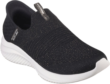Skechers Ultra Flex 3.0 Glitter Me Womens Shoes - Black