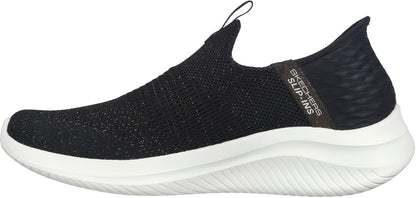 Skechers Ultra Flex 3.0 Glitter Me Womens Shoes - Black