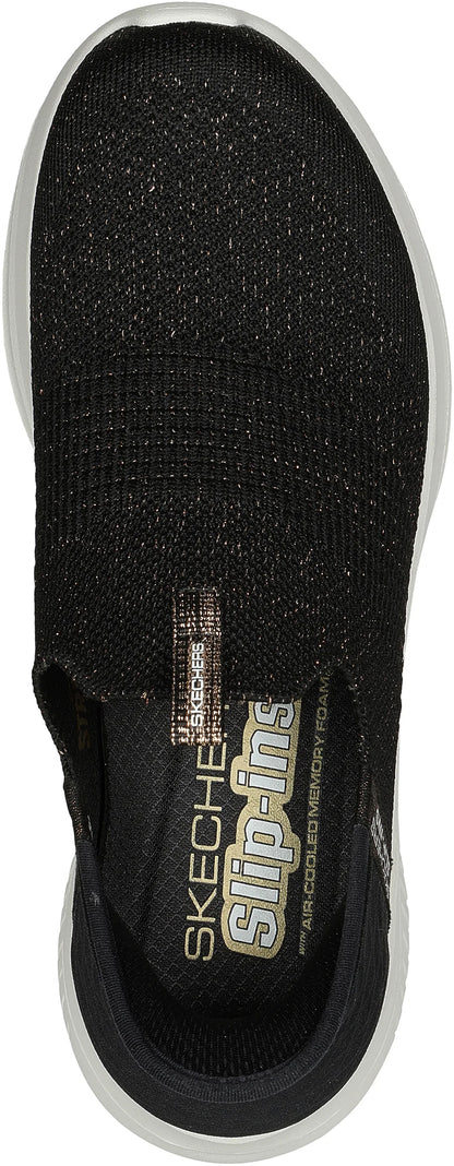 Skechers Ultra Flex 3.0 Glitter Me Womens Shoes - Black