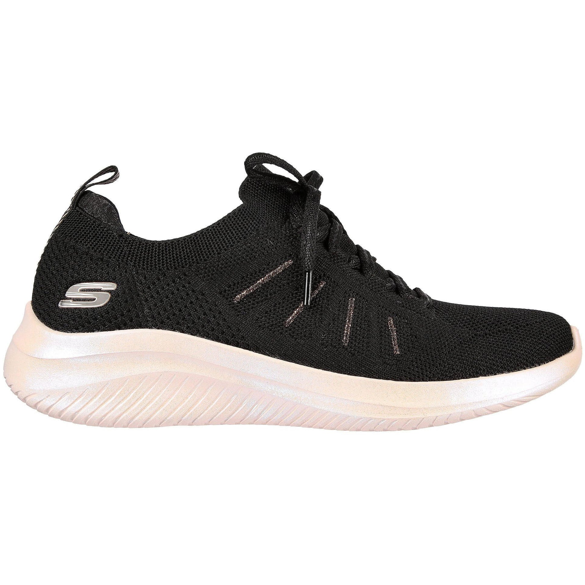 Skechers Ultra Flex Glowing Sky Womens Training Shoes Black