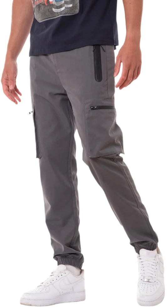 Soulstar Classic Mens Cargo Pants - Grey
