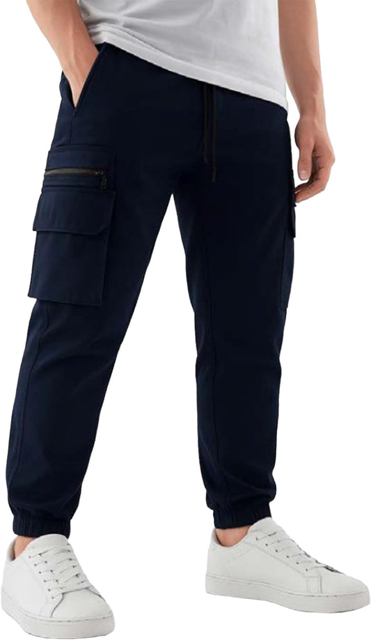 Soulstar Lightweight Mens Cargo Pants - Blue