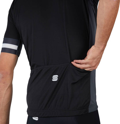 Sportful Kite Short Sleeve Mens Cycling Jersey - Black