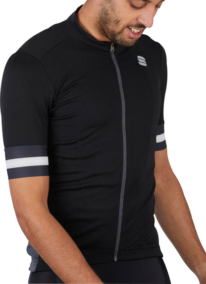 Sportful Kite Short Sleeve Mens Cycling Jersey - Black