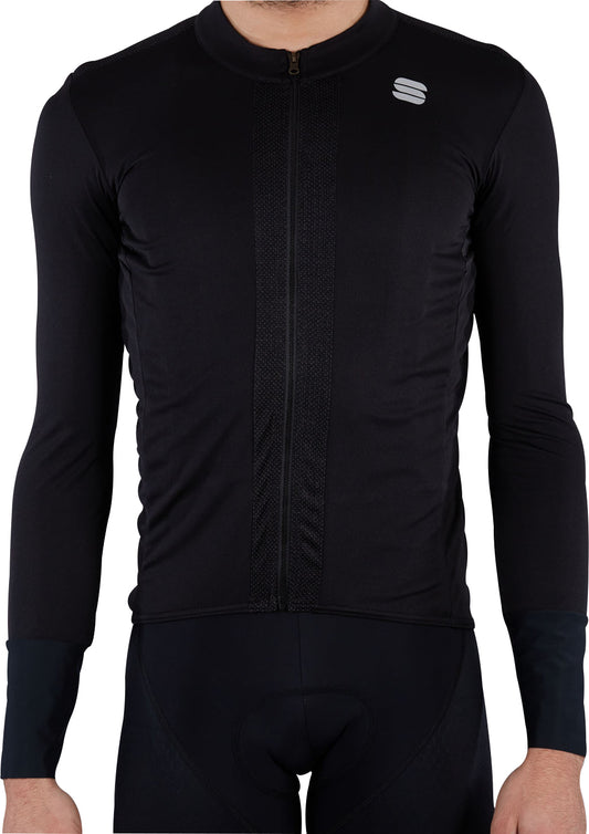 Sportful Strike Long Sleeve Mens Cycling Jersey - Black