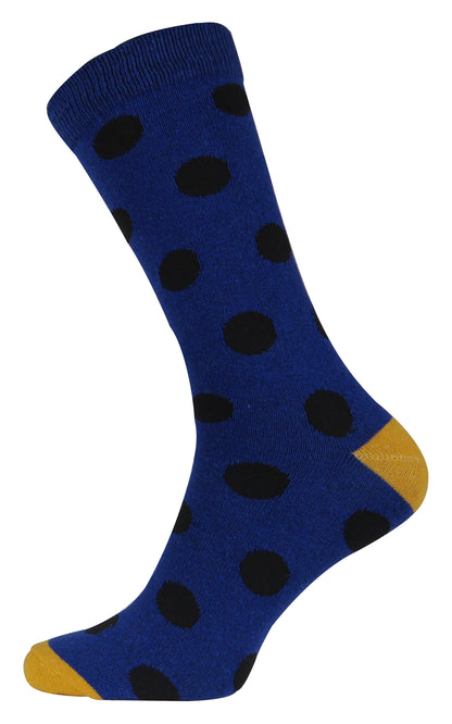 More Mile Design 5 Pack Mens Striped and Spots Socks - Multi