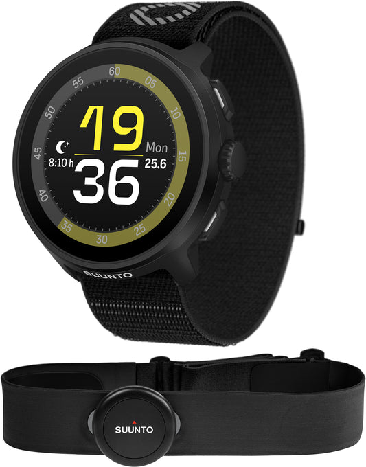 Suunto Run GPS Sports Watch + FREE Smart Heart Rate Belt - Black