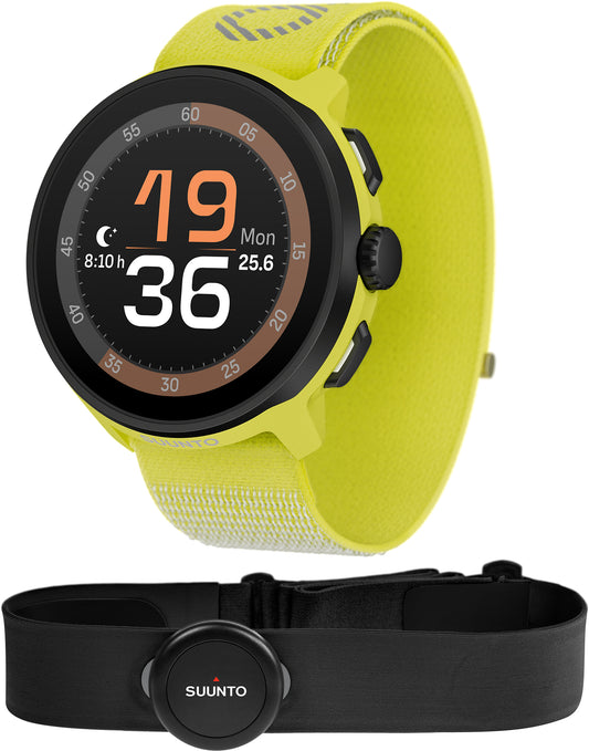 Suunto Run GPS Sports Watch + FREE Smart Heart Rate Belt - Lime