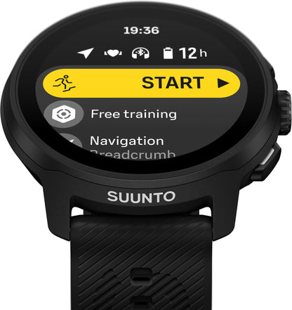 Suunto Run GPS Silicone Strap Sports Watch + FREE Smart Heart Rate Belt - Black