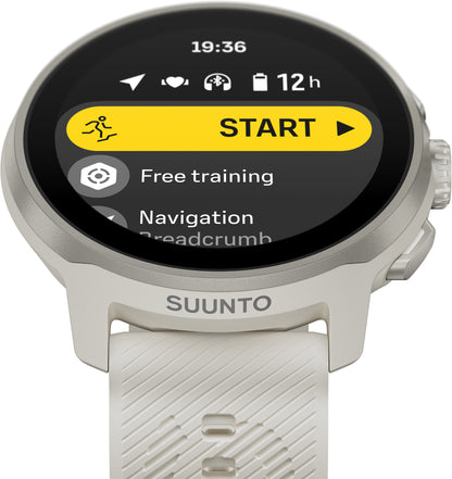 Suunto Run GPS Silicone Strap Sports Watch + FREE Smart Heart Rate Belt - Grey