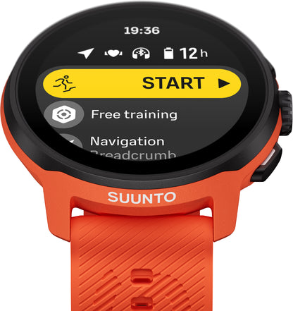 Suunto Run GPS Silicone Strap Sports Watch + FREE Smart Heart Rate Belt - Orange