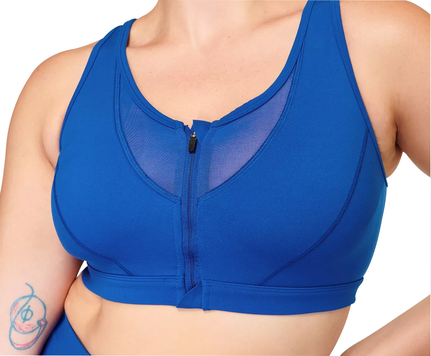 Sweaty Betty Women's Smoke Blue Ultra Run Sports Bra Size 34DD main image 0