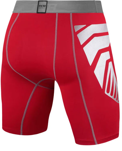 TCA CarbonForce Pro Compression Junior Short Running Tights - Red