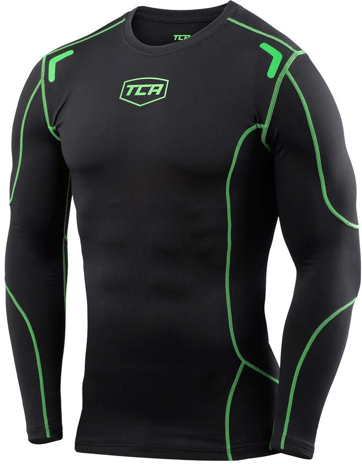 TCA Pro Performance Mens Compression Top Black Long Sleeve