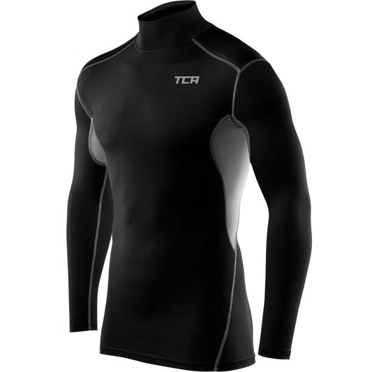 Tca Hyperfusion Mock Neck Long Sleeve Hflsmock S  Blackgrey Junior