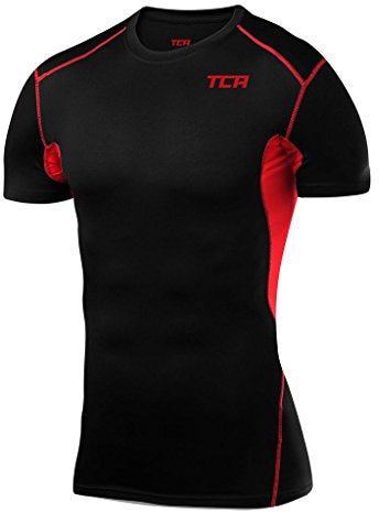 TCA HyperFusion Short Sleeve Junior Compression Top - Black