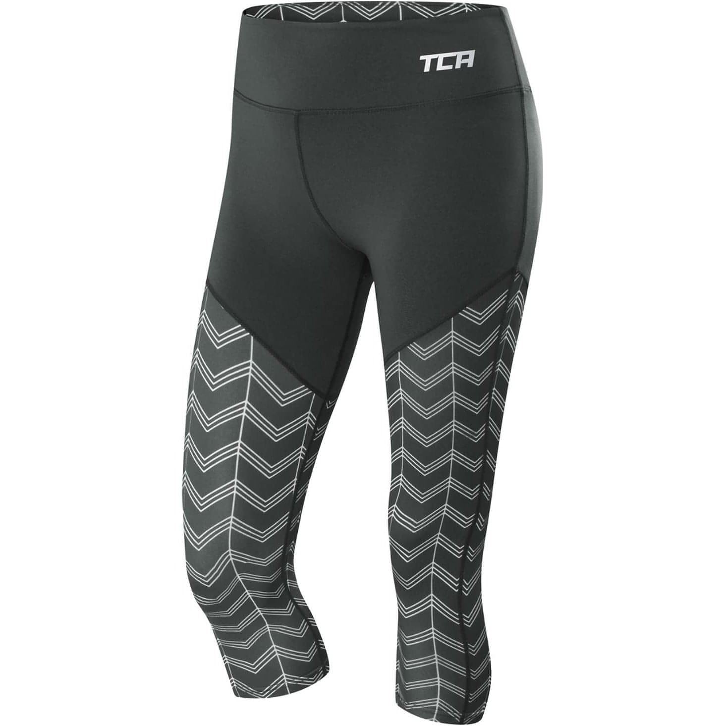 Tca Impulse Printed Capri Tights S Wocvca Grey