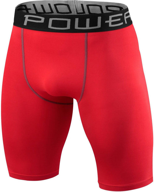 TCA PowerLayer Compression Junior Short Running Tights - Red