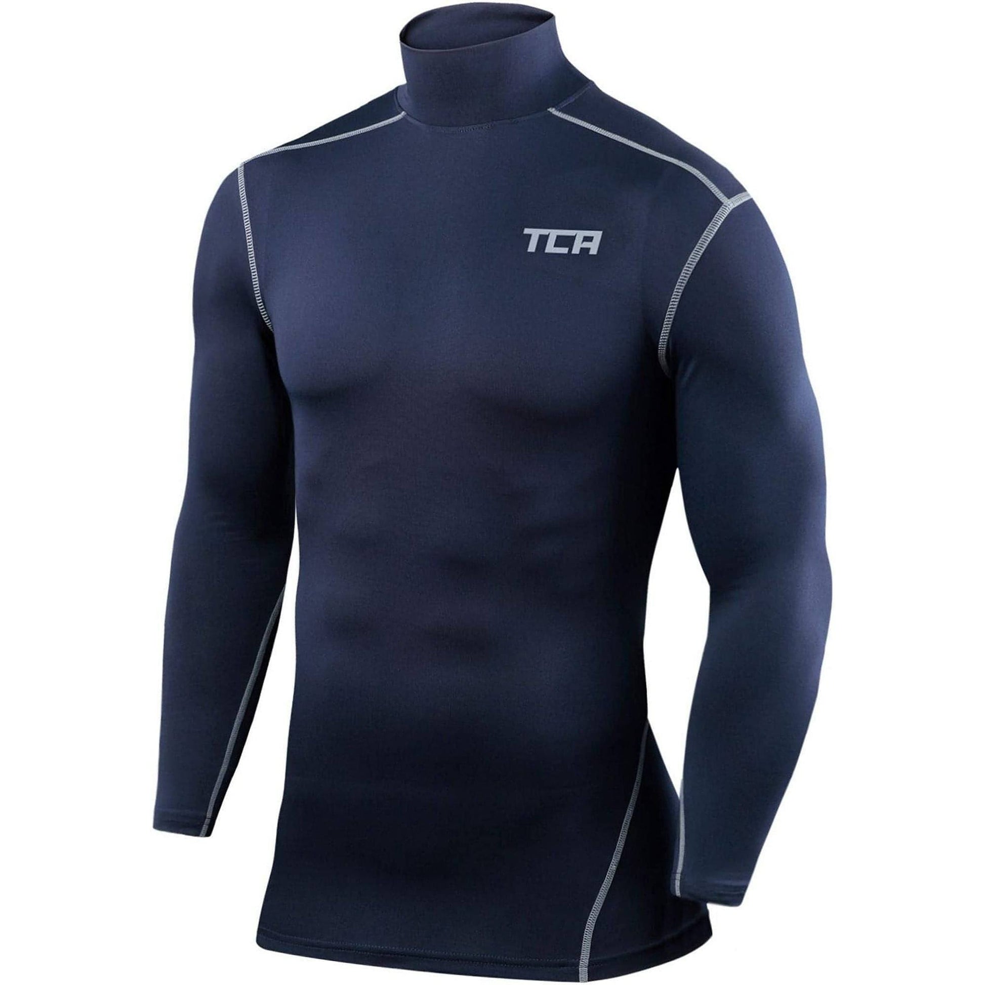 Tca Pro Performance Long Sleeve Mock S  Ls Mock Navy Junior