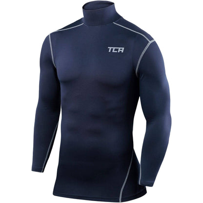 Tca Pro Performance Long Sleeve Mock S  Ls Mock Navy Junior