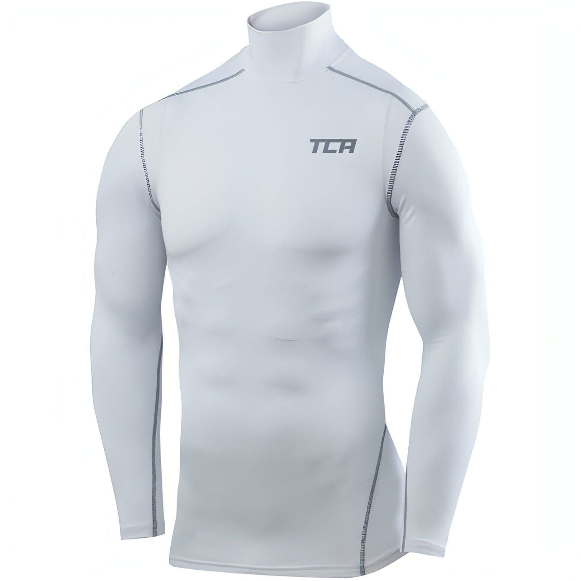 Tca Pro Performance Long Sleeve Mock S  Lsmock White Mens