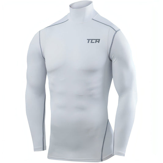 Tca Pro Performance Long Sleeve Mock S  Lsmock White Mens