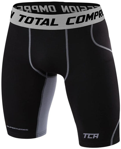 TCA SuperThermal Compression Mens Short Running Tights - Black