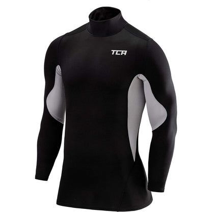 Tca Superthermal Long Sleeve Mock Long Sleeve S  Stlsmock Blackgrey
