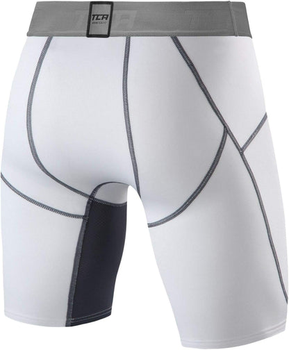 TCA SuperThermal Compression Junior Short Running Tights - White