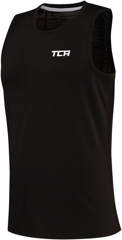 TCA Swift Mens Running Vest - Black