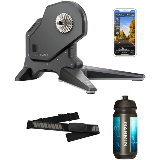 Tacx Flux S Smart Trainer With Free HRM Dual & Water Bottle