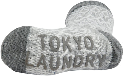 Tokyo Laundry Atlantia Fleece Lined Slipper Socks - Grey