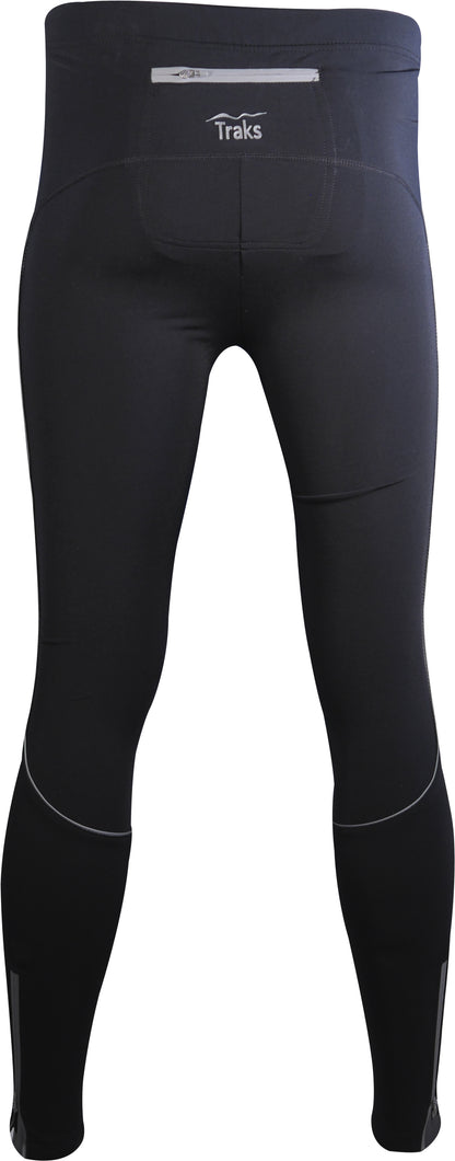 Traks Cleveland Mens Long Running Tights - Black