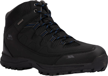 Trespass Finley Mid Waterproof Mens Walking Boots - Black