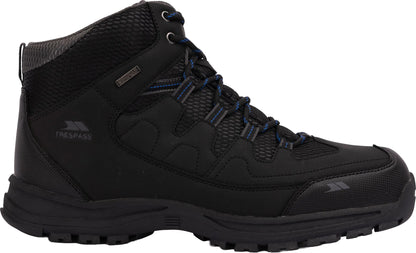 Trespass Finley Mid Waterproof Mens Walking Boots - Black