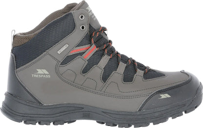 Trespass Finley Mid Waterproof Mens Walking Boots - Grey